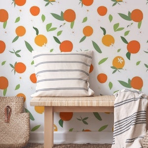 Orange seamless fabric design pattern