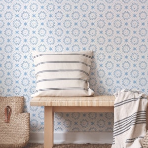 Celestial geometric - blue and white