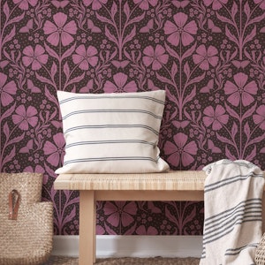 Awakening Flowers Damask - purple