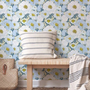 Retro Boho Blue Blooms