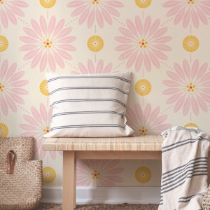 Palm Terrace - Pink and Yellow