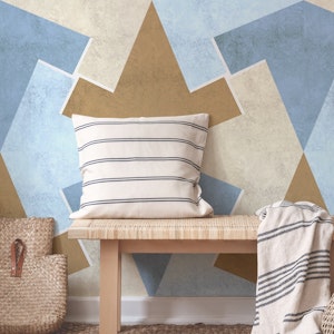 Earthy Blue Triangles