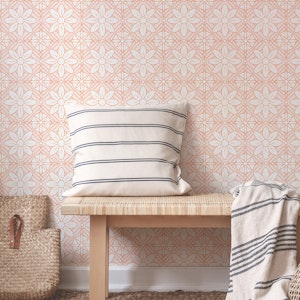 Blush Pink Floral Tiles