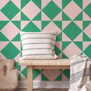 Classic Geometric Blocks - Pink and Green L