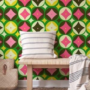 retro circles jewel colors