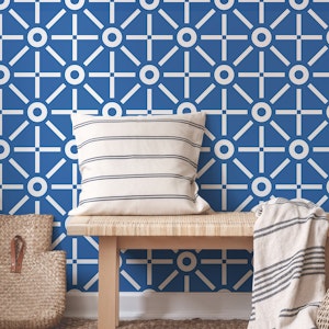 Geometric Sun Beige Blue