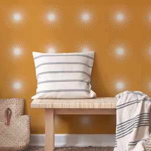 Retro Golden Sunburst Pattern