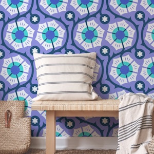 Bold Vintage Flora in Purple - L