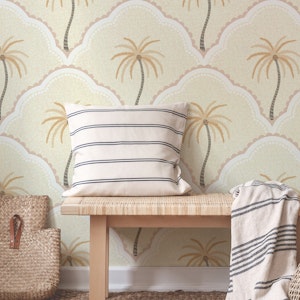 Tropical Fan Pattern - Sorbet Orange