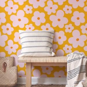 Lulu Scandi Flowers - Pink and Yellow -Medium