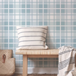 Scandi Blue Tartan Check Plaid
