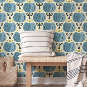 Retro Tulip Elegance in Blue - S