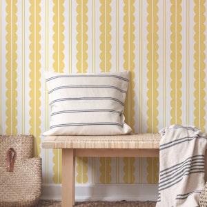 Scallops and stripes - sunny yellow