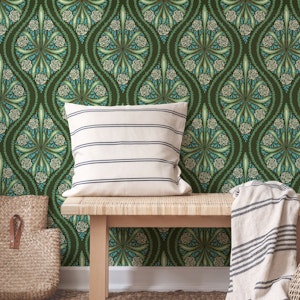 Retro rosette vibes in green and turquoise