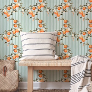 Tangerine Stripes - Sage