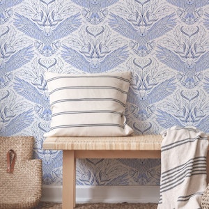 owl ink blue - chinoiserie