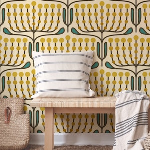 Funky Floral Pattern in Green - L