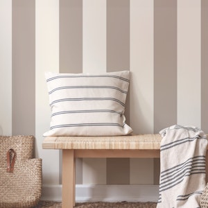 Neutral Taupe and Cream Stripes