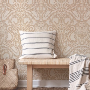Folk octopus damask sand