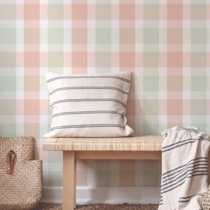 Rustic Plaid Sage Green and Soft Terracotta