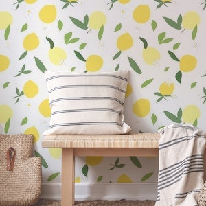 Lemons illustrations seamless fabric design