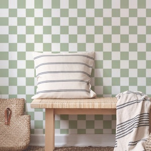 Checkerboard - Sage and White