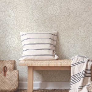 Large floral branches neutral warm gray