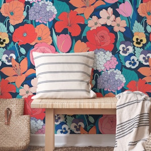 Purposeful Posies on Dark Navy