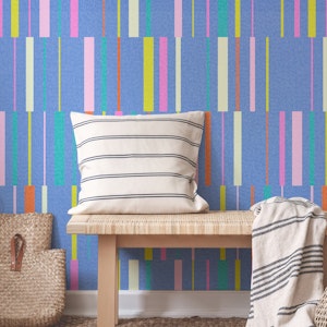 Colorful Kitschy Stripes - Cornflower Blue