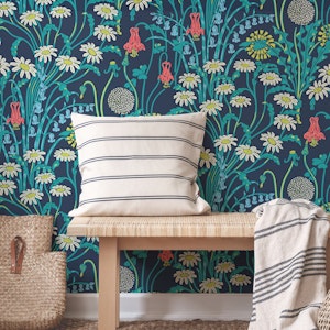 Victorian Meadow 5 on Vintage Navy