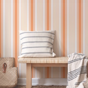 Classic stripes terracotta orange 3242C