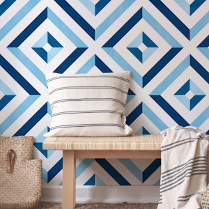 Blue geometric pattern 8