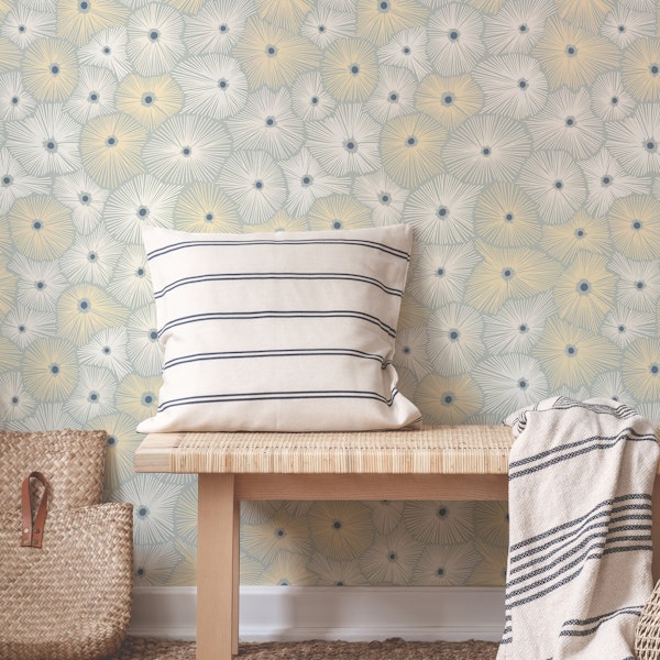 Abstract boho Sea anemones soft neutral