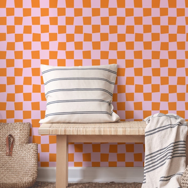 Playful Tiles orange and pink