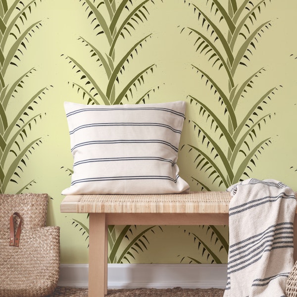 Olive Green Simple Palm Leaves