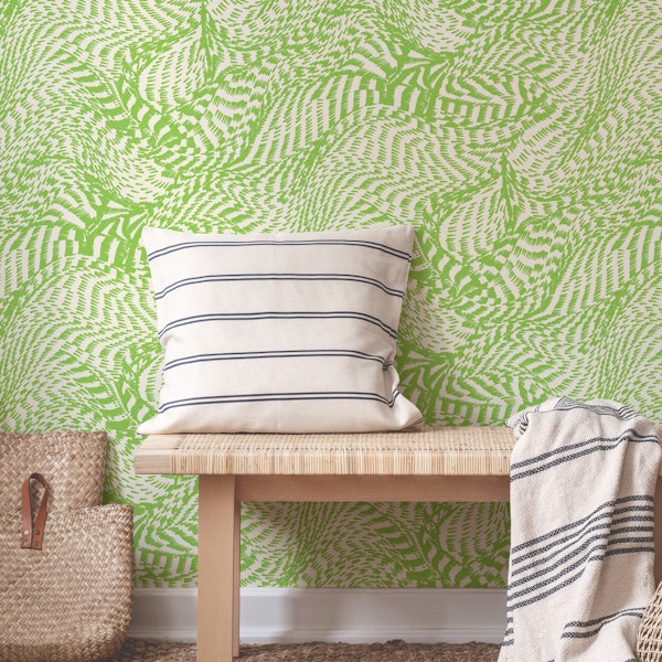 Vibrant Abstract Lime Waves Optic Illusion