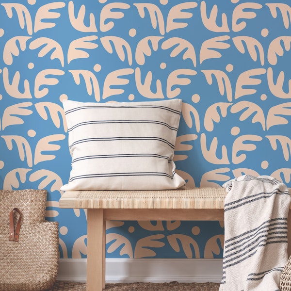 Palms in baby blue
