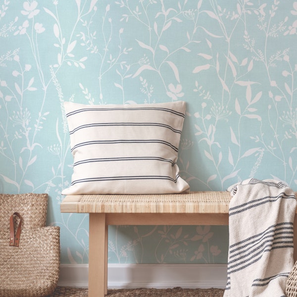 Monochrome botanicals teal
