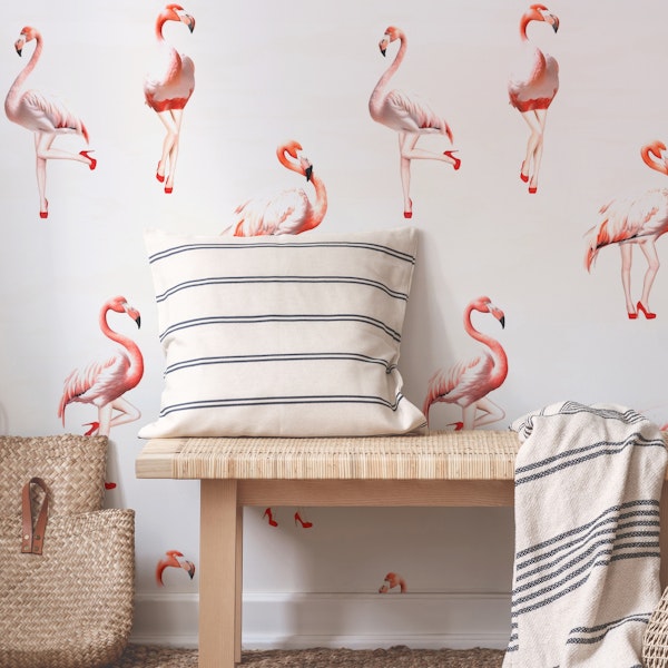 Flamingo Girls in grey red orange