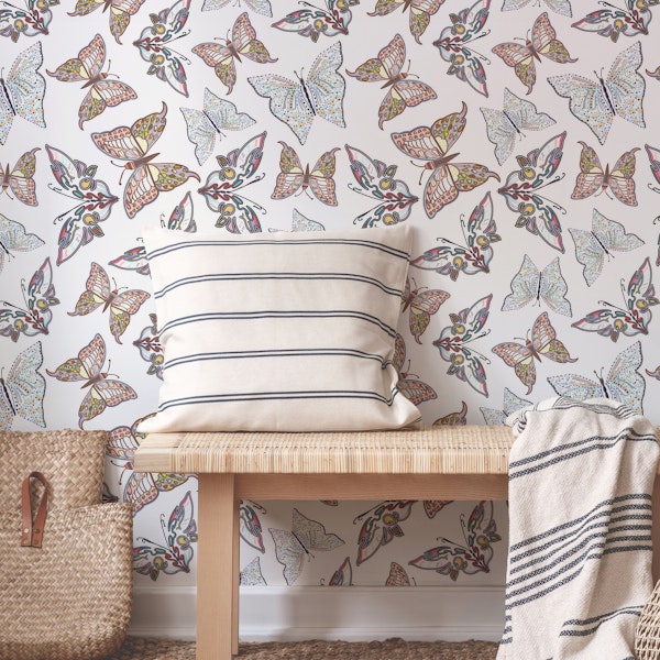 Butterflies illustration pattern