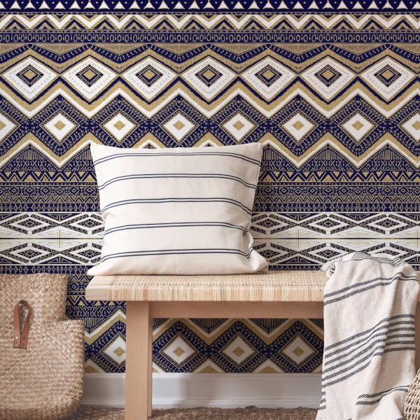 Mystic Tribal of Gold and Blue II W