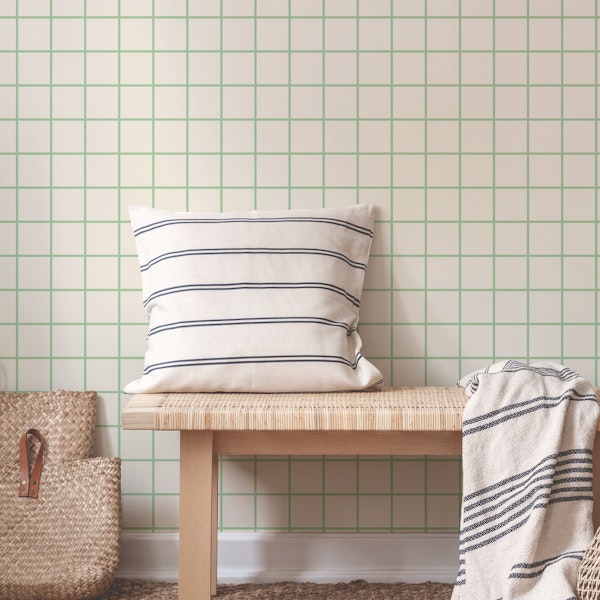 Minimal Squares - Beige and Vintage Green