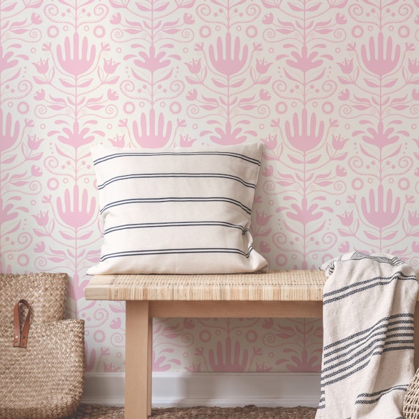 Nordic florals light pink