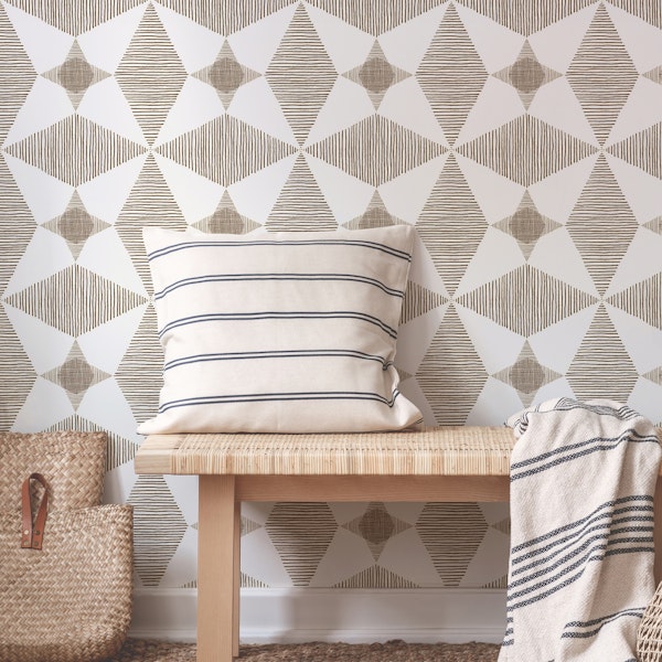 Mid Century Modern Stars, Coffee Brown