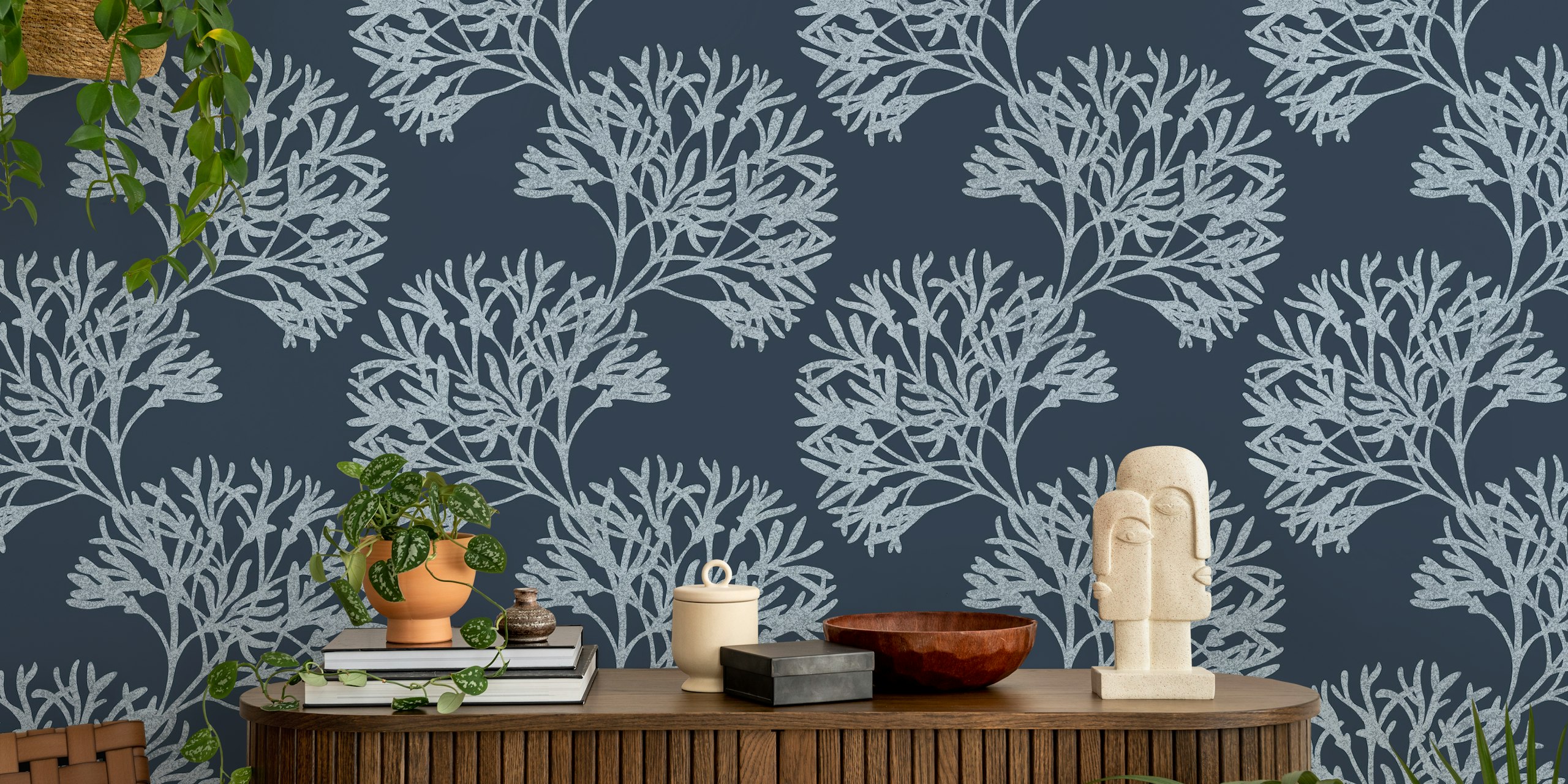 Gentle Swing textured wallpaper in interior setting