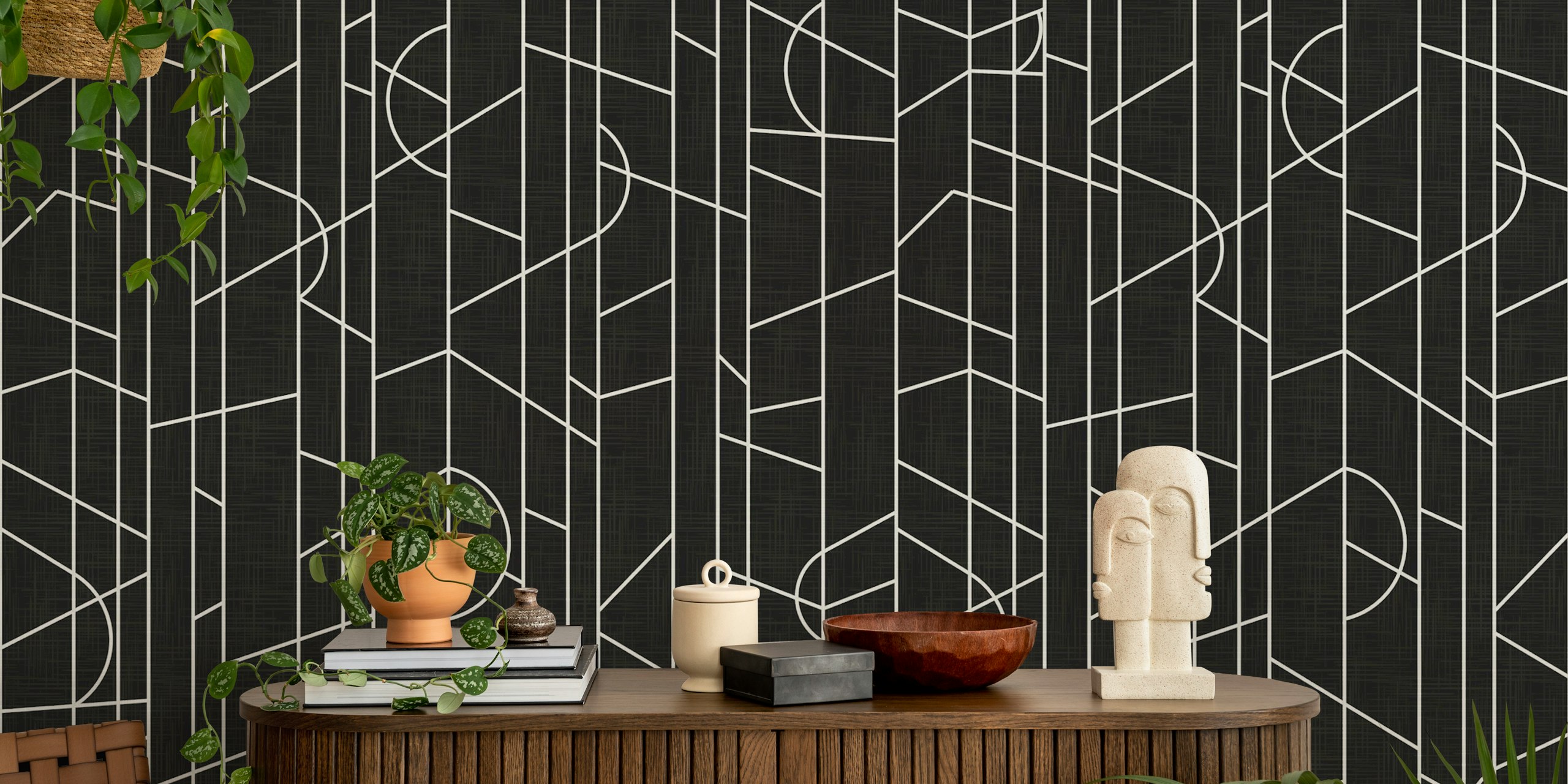 Elegant Lines Decor -tapetti huoneessa