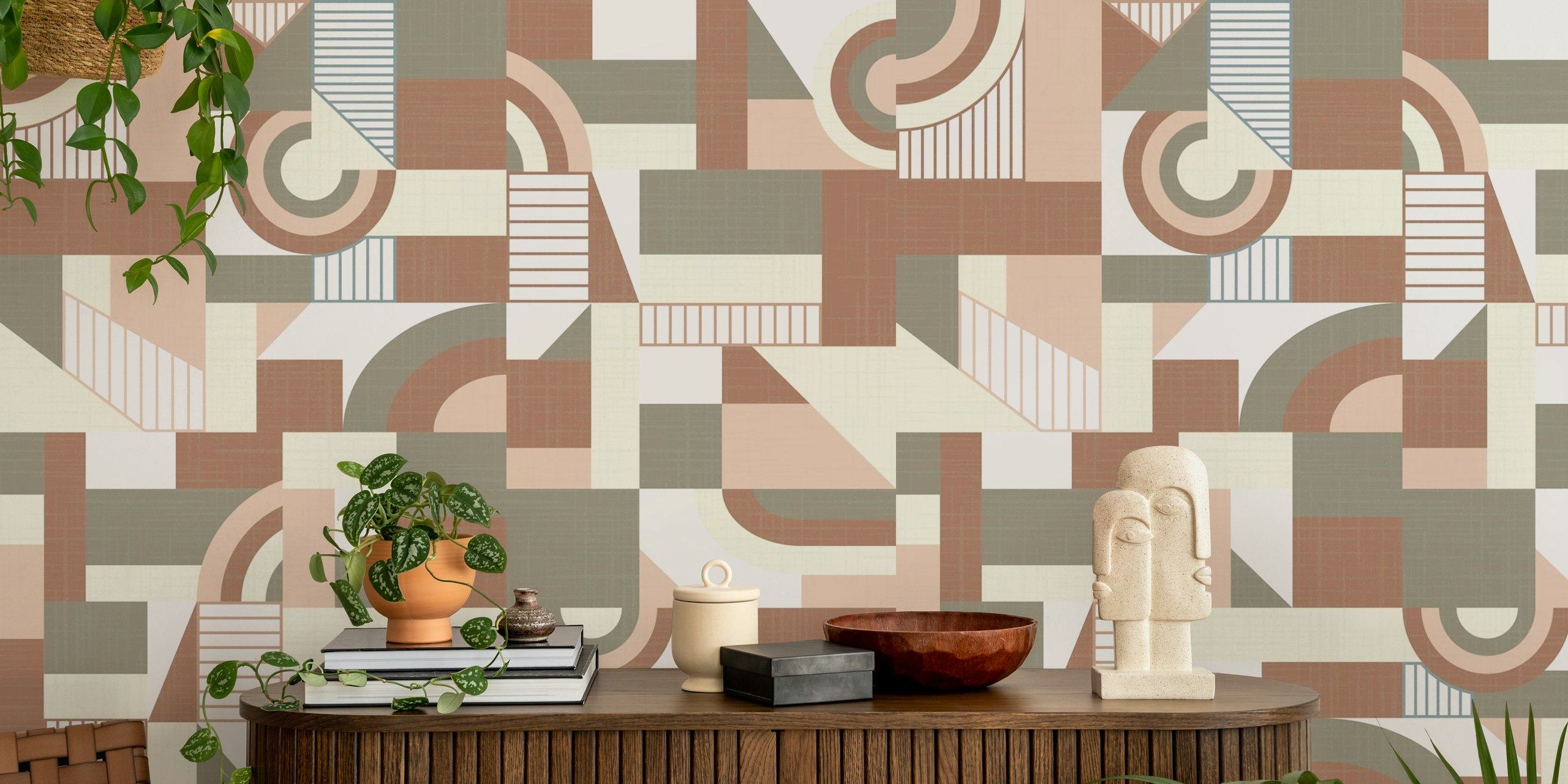 Mocha Mousse Solfeggio tapetti huoneessa