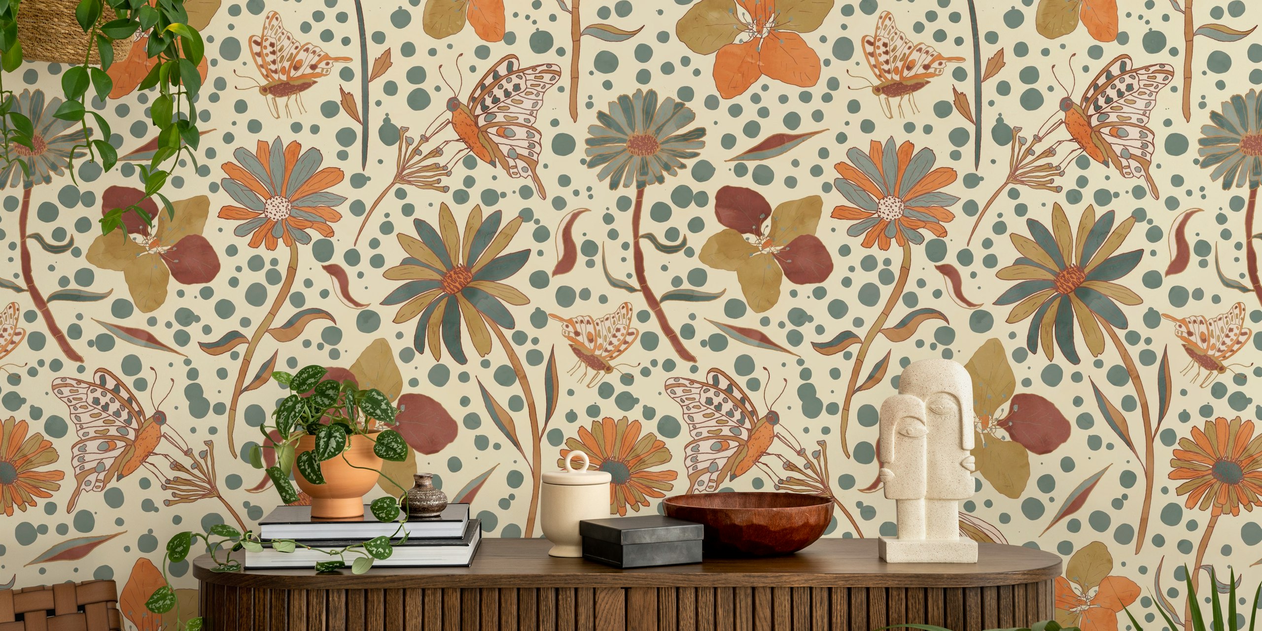 Secret Butterfly Garden wallpaper in a room