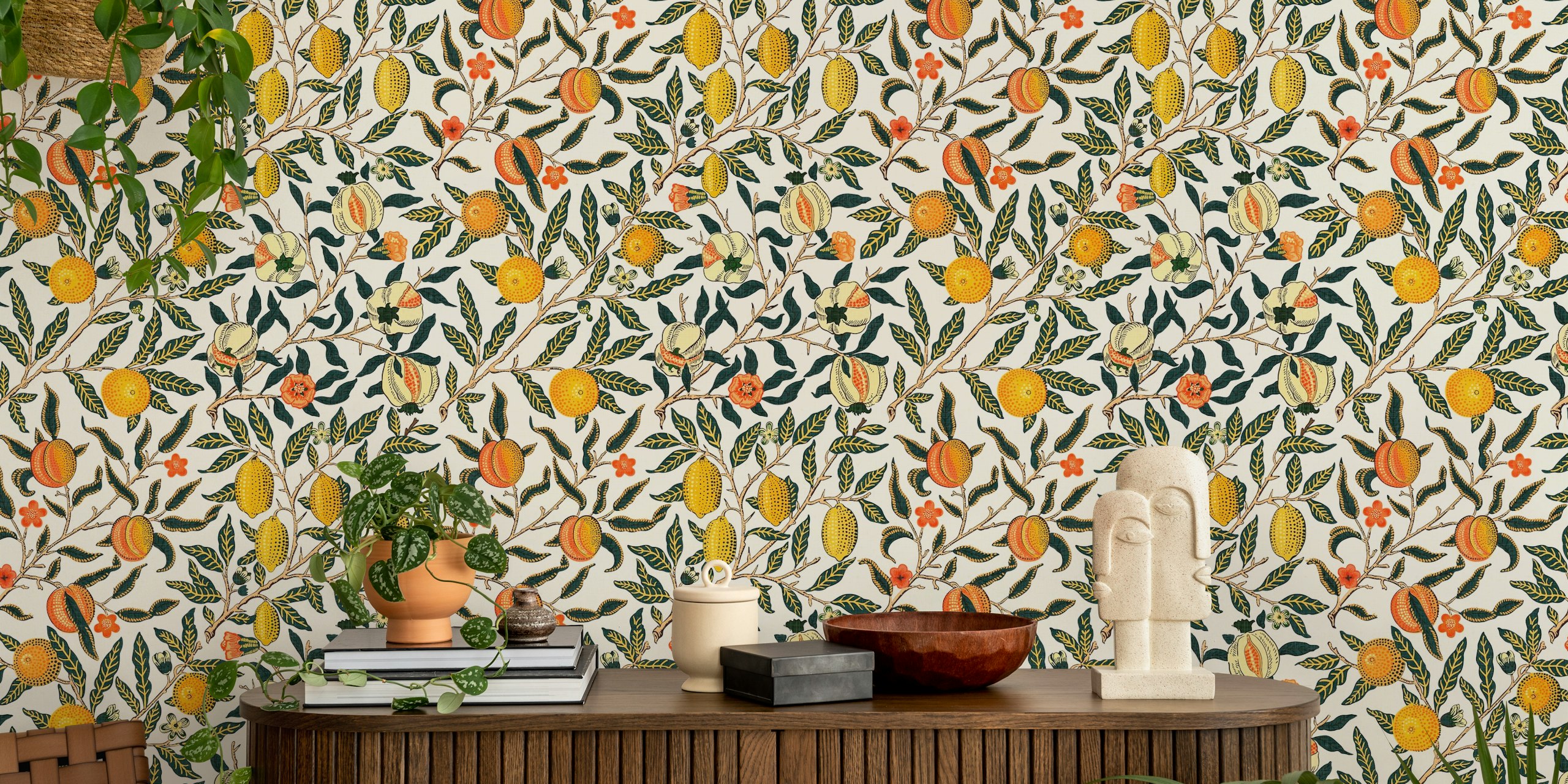 William Morris Pomegranate wallpaper in a room
