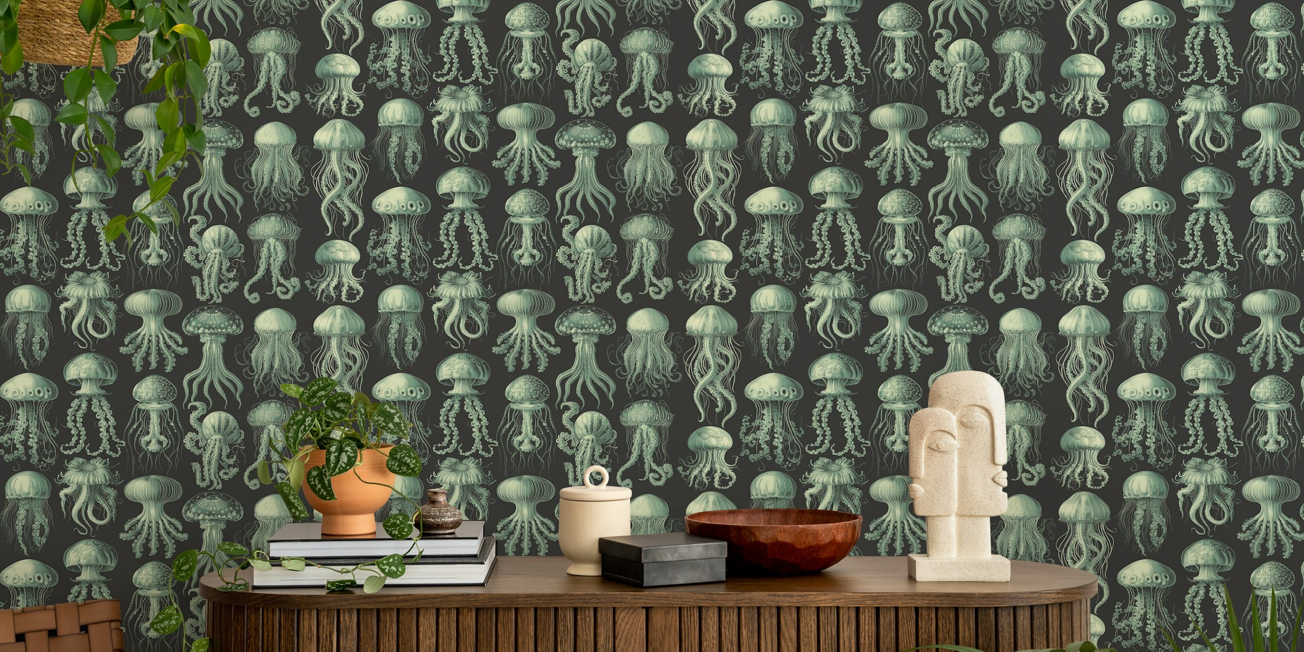 Tapeta Elaborate Jellyfish w pokoju